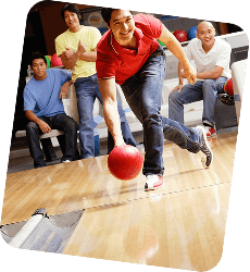 man playing bowling